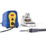 HAKKO Soldering Iron Station, Temperature Controlled Soldering Machine FX-888DX Blue 220V W/3 Wired Cord & EUROPEAN Plug, ESD Safe, Temperature Compensation Function